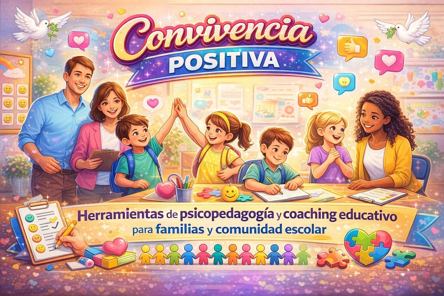Convivencia escolar positiva: herramientas de  psicopedagogía y coaching educativo para familias y  