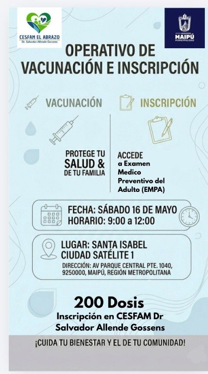 Operativo de vacunación e inscripción CESFAM